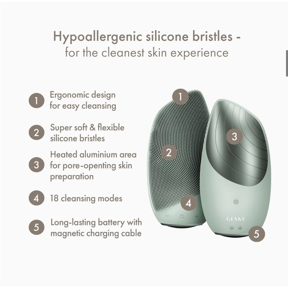 GESKE SmartAppGuided™ Sonic Thermo Facial Brush | 6 in 1 | - Picture 2 of 6